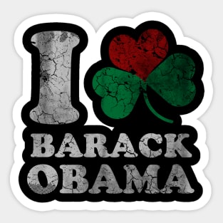 I Heart Shamrock Barack Obama Sticker